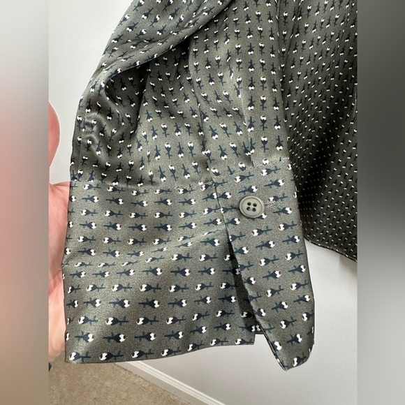 Lafayette 148 New York Scottie Boundless-Buds Long-Sleeve Silk Blouse XL NWT - Picture 7 of 11